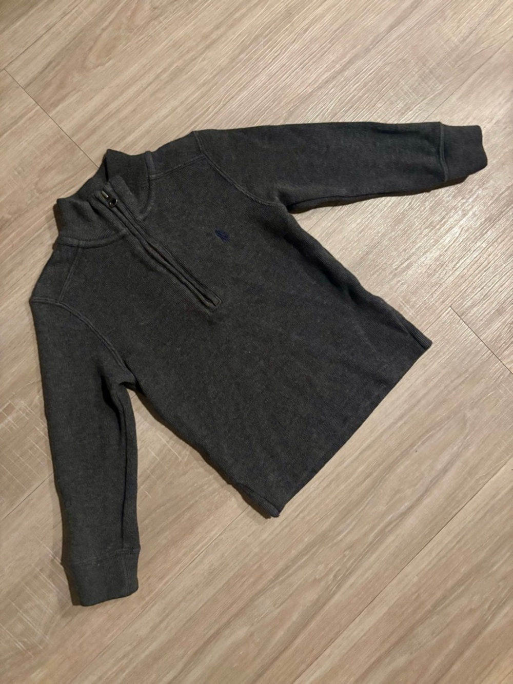 Ralph Lauren 2t Charcoal Quarter-Zip Sweater